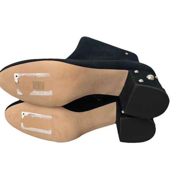 Kate Spade Womens Black Suede Taraji Faux Pearl Block Heel Bootie  Size 10 - Picture 4 of 4